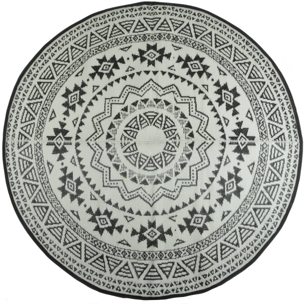 Esschert Design Lauko kilimėlis, juod. ir balt. sp., 180 cm, OC18
