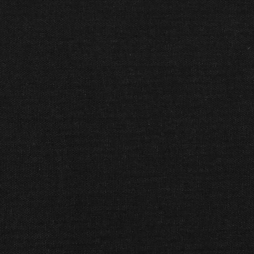 vidaXL Galvūgalis su auselėmis, juodas, 183x16x118/128cm, audinys