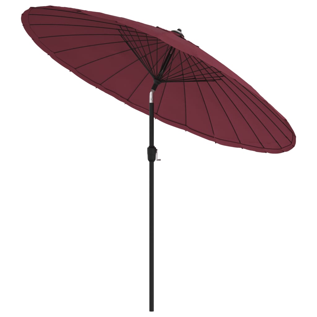 vidaXL Lauko skėtis su aliuminio stulpu, tamsiai raudonas, 270cm