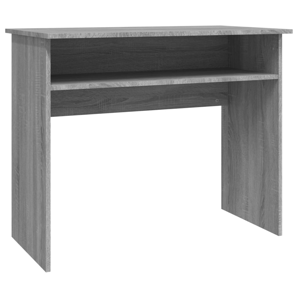 vidaXL Rašomasis stalas, pilkas ąžuolo, 90x50x74cm, apdirbta mediena