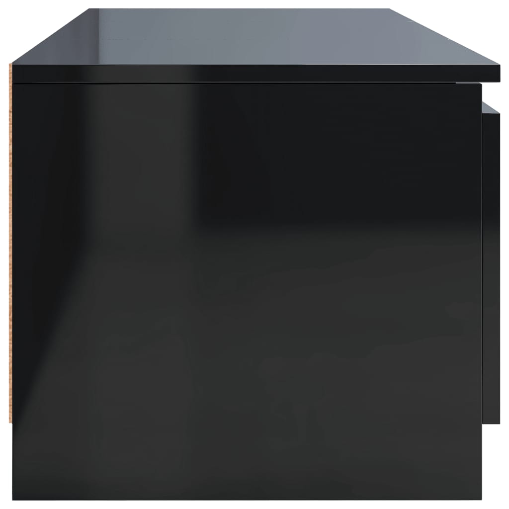 vidaXL Televizoriaus spintelė, juoda, 140x40x35,5 cm, MDP, ypač blizgi