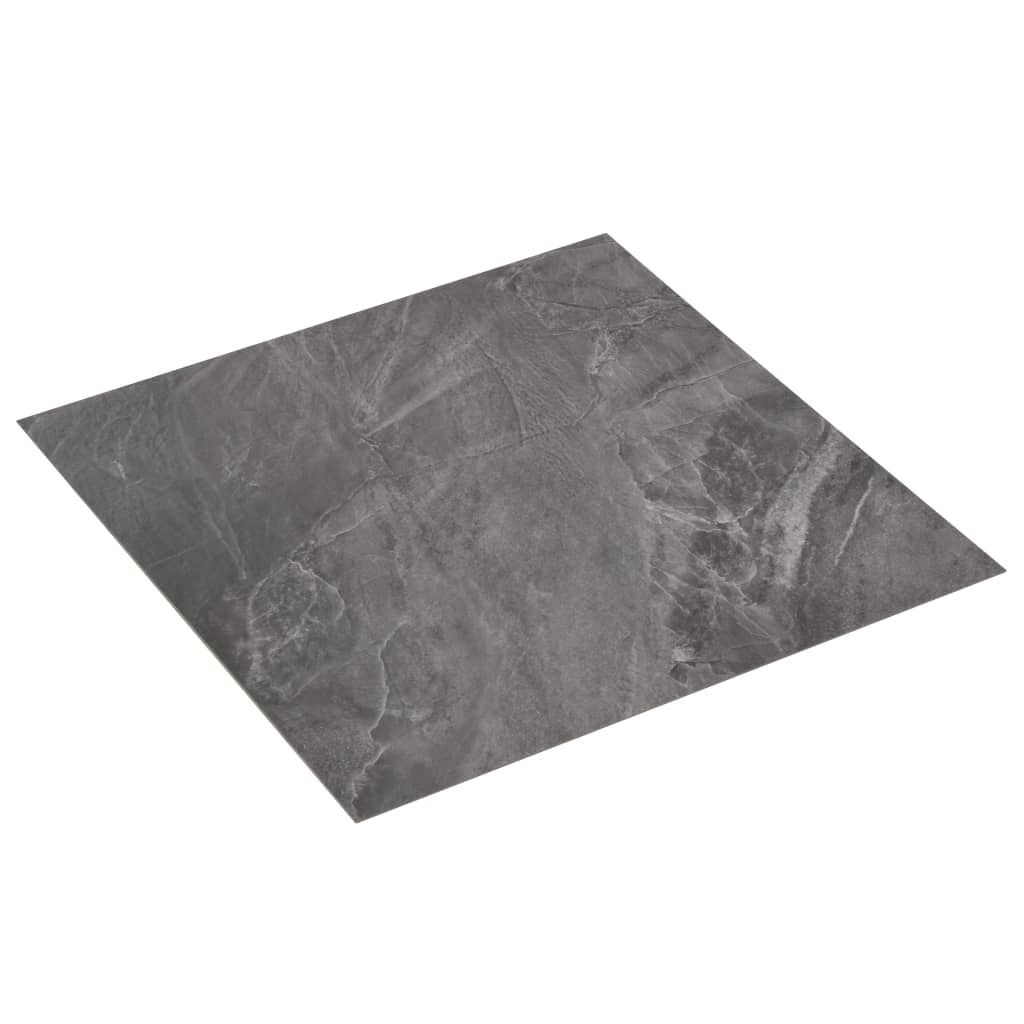 vidaXL Grindų plokštės, 5,11m², prilipdomos, juodos su raštais, PVC