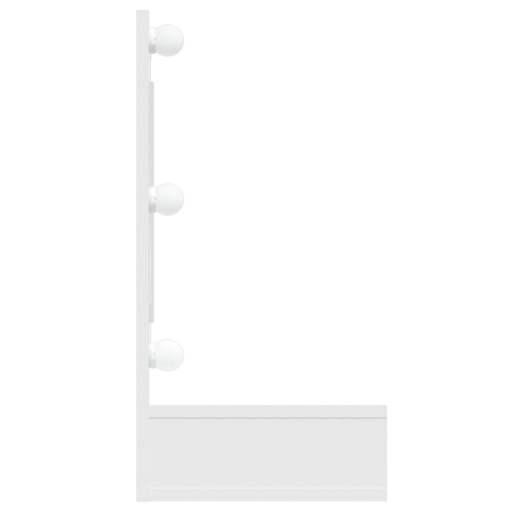 vidaXL Veidrodinė spintelė su LED apšvietimu, balta, 90x31,5x62cm