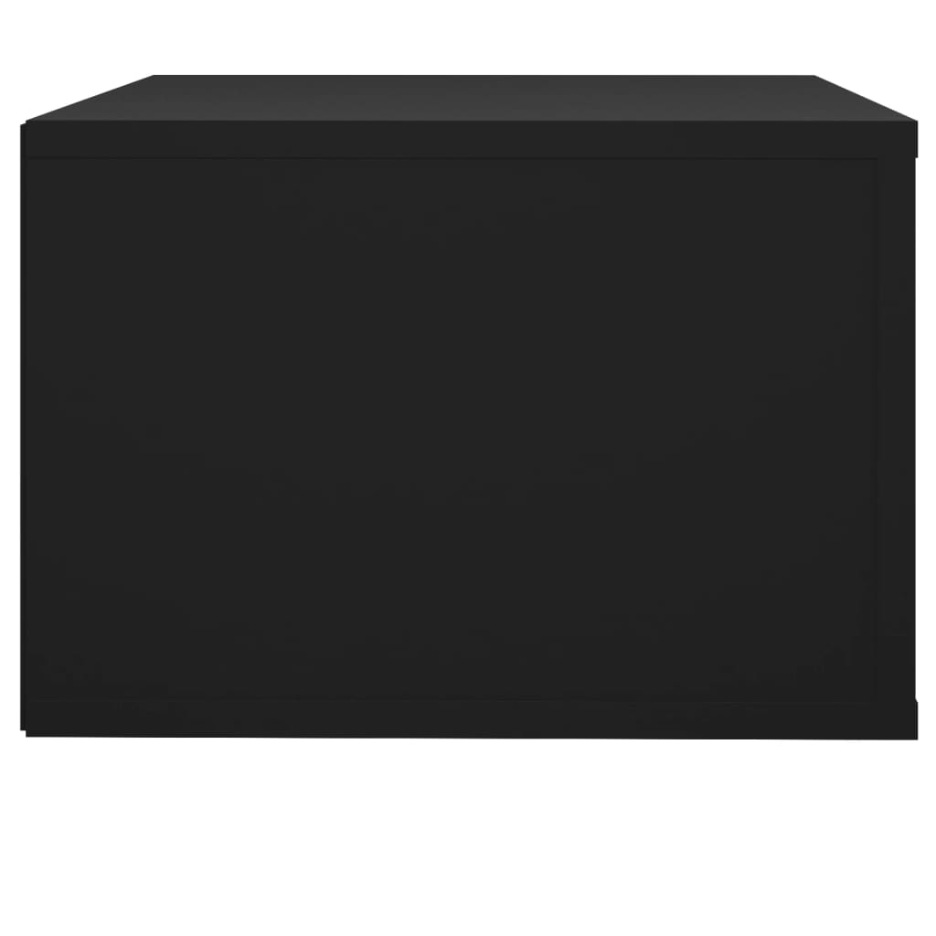 vidaXL Prie sienos montuojama naktinė spintelė, juoda, 50x36x25cm