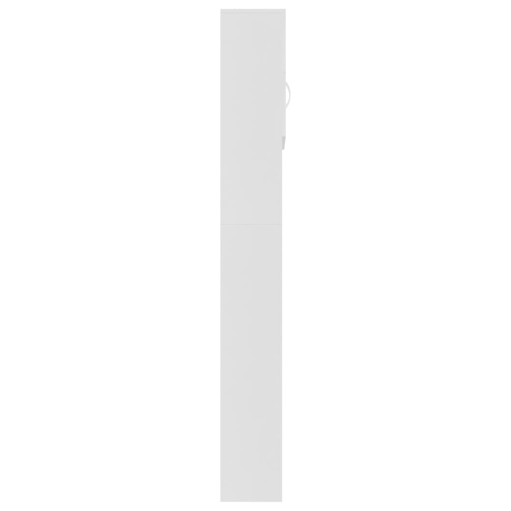 vidaXL Skalbimo mašinos spintelė, balta, 64x25,5x190cm, mediena