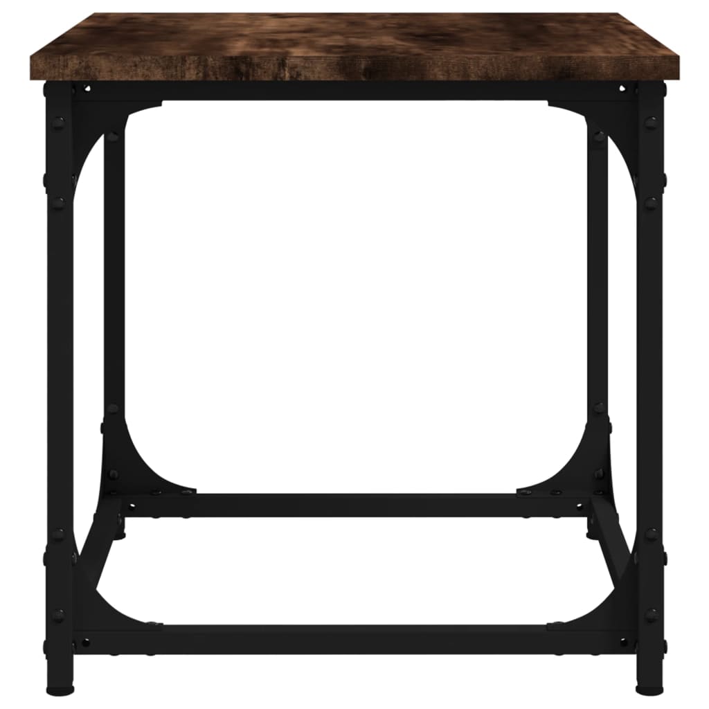 vidaXL Šoninis staliukas, dūminio ąžuolo, 40x40x40cm, mediena