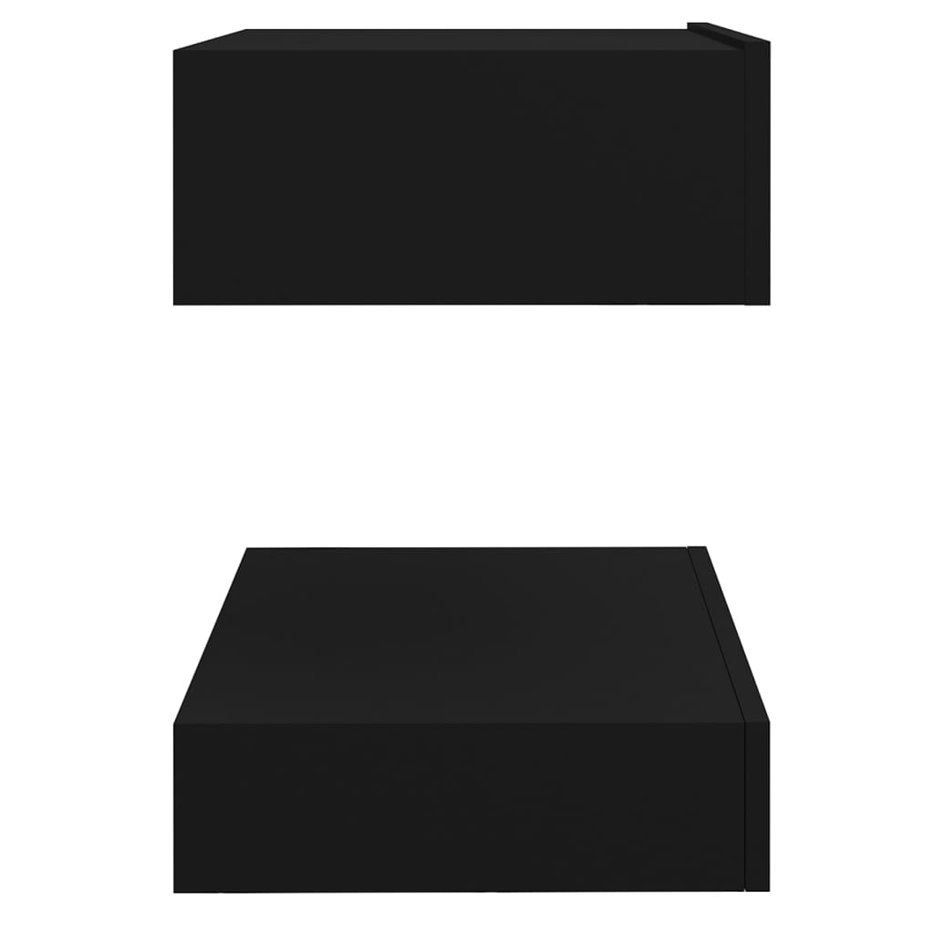 vidaXL Naktinė spintelė, juodos spalvos, 60x35cm, MDP