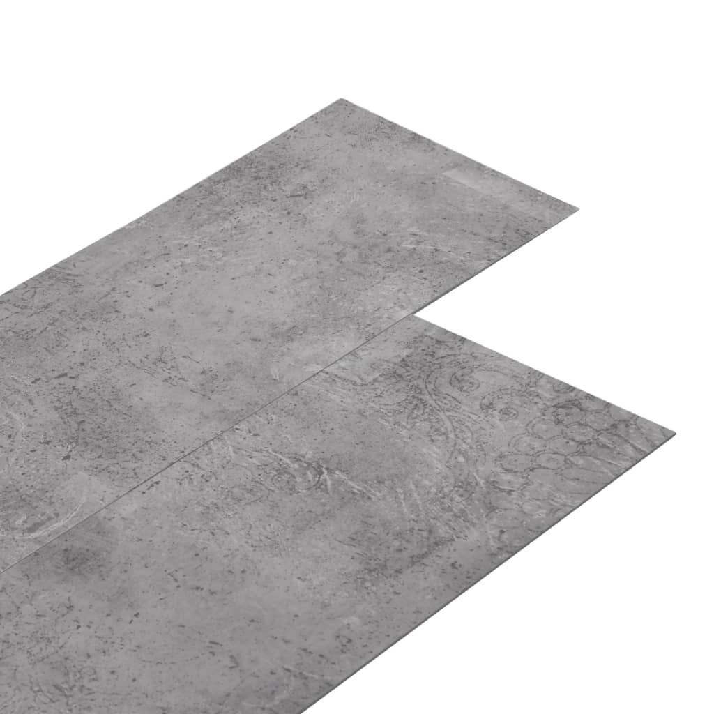vidaXL Grindų plokštės, cemento ruda, PVC, prilipdomos, 5,02m², 2mm