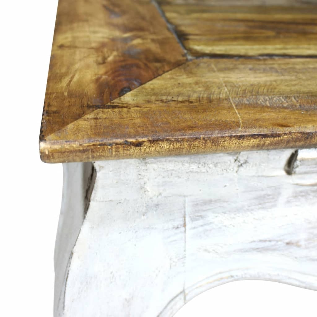 vidaXL Šoninis staliukas, masyvi perdirbta mediena, 50x50x35cm