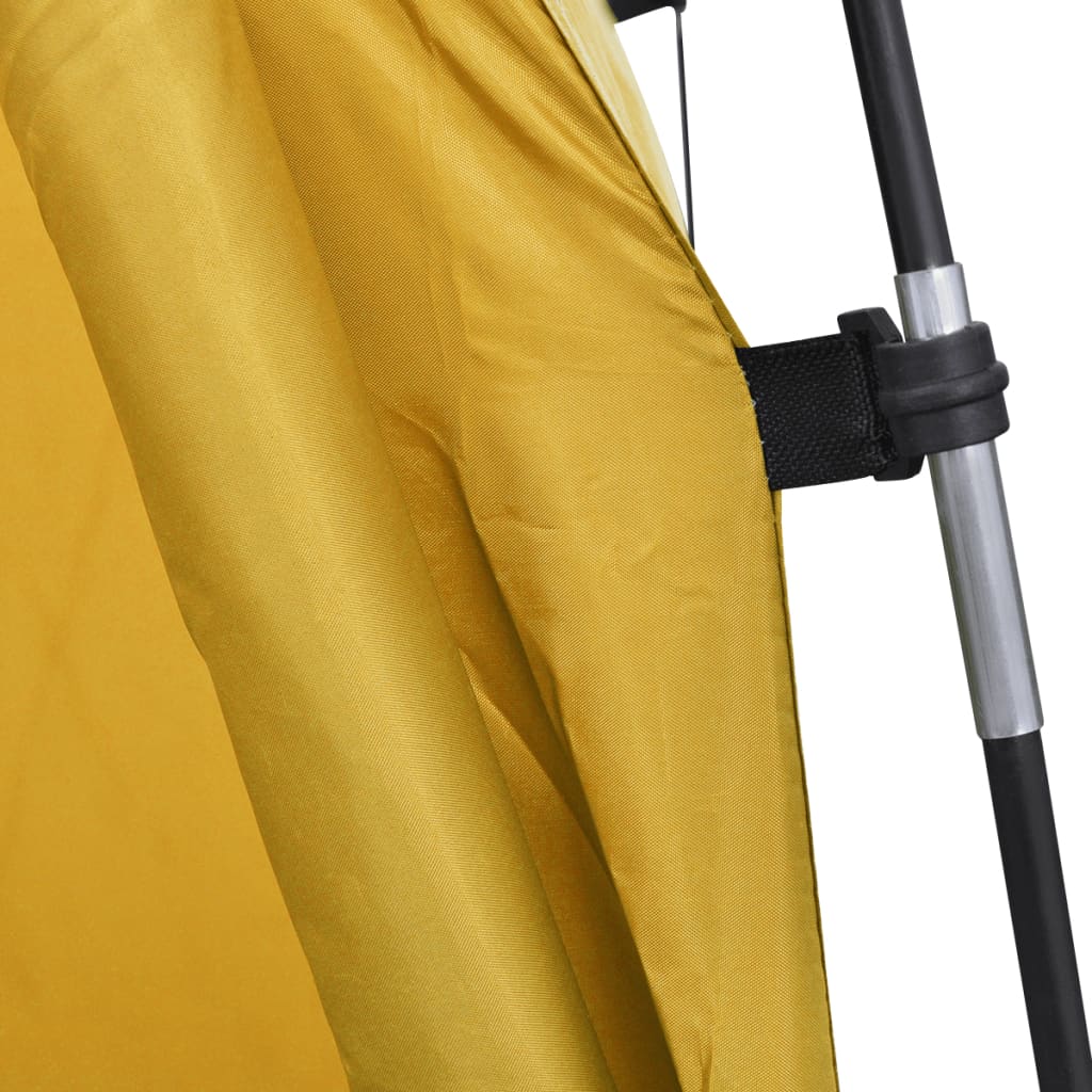 vidaXL Dušo/WC/persirengimo palapinė, geltonos spalvos