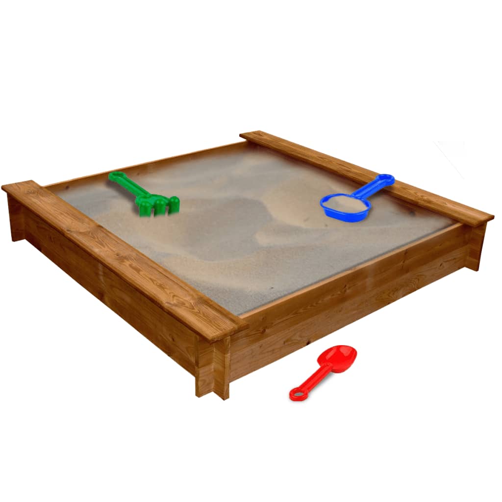 vidaXL Smėlio dėžė, mediena, kvadratinė