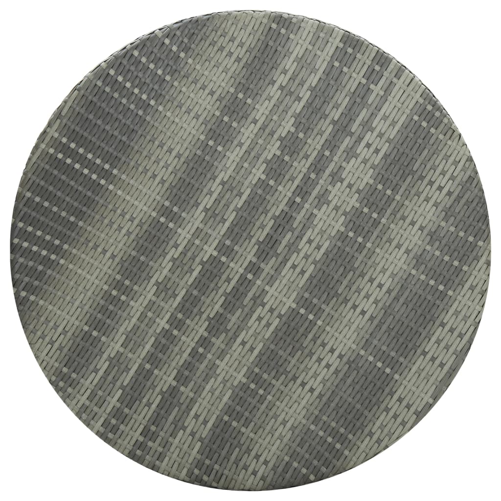 vidaXL Sodo staliukas, pilkos spalvos, 75,5x106cm, poliratanas