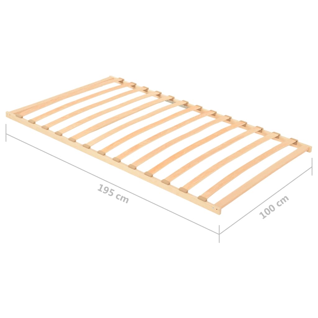 vidaXL Grotelės lovai su 13 lentjuosčių, 100x200cm