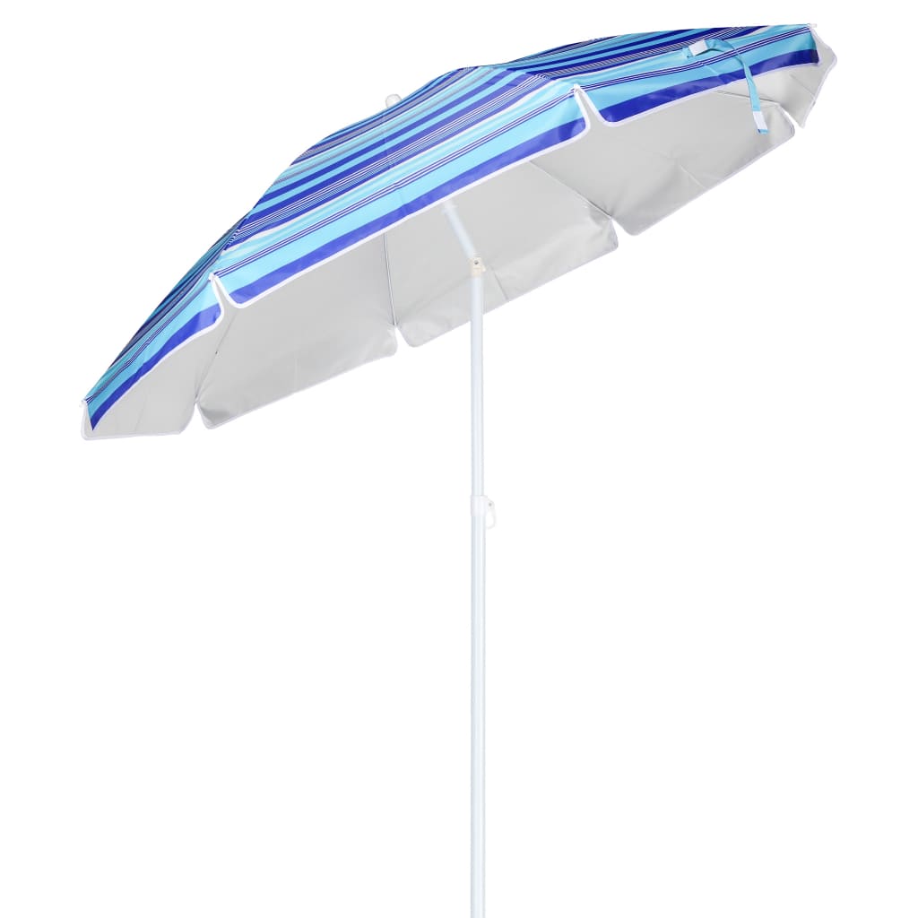 HI Paplūdimio skėtis, mėlynos spalvos, 200cm, dryžuotas