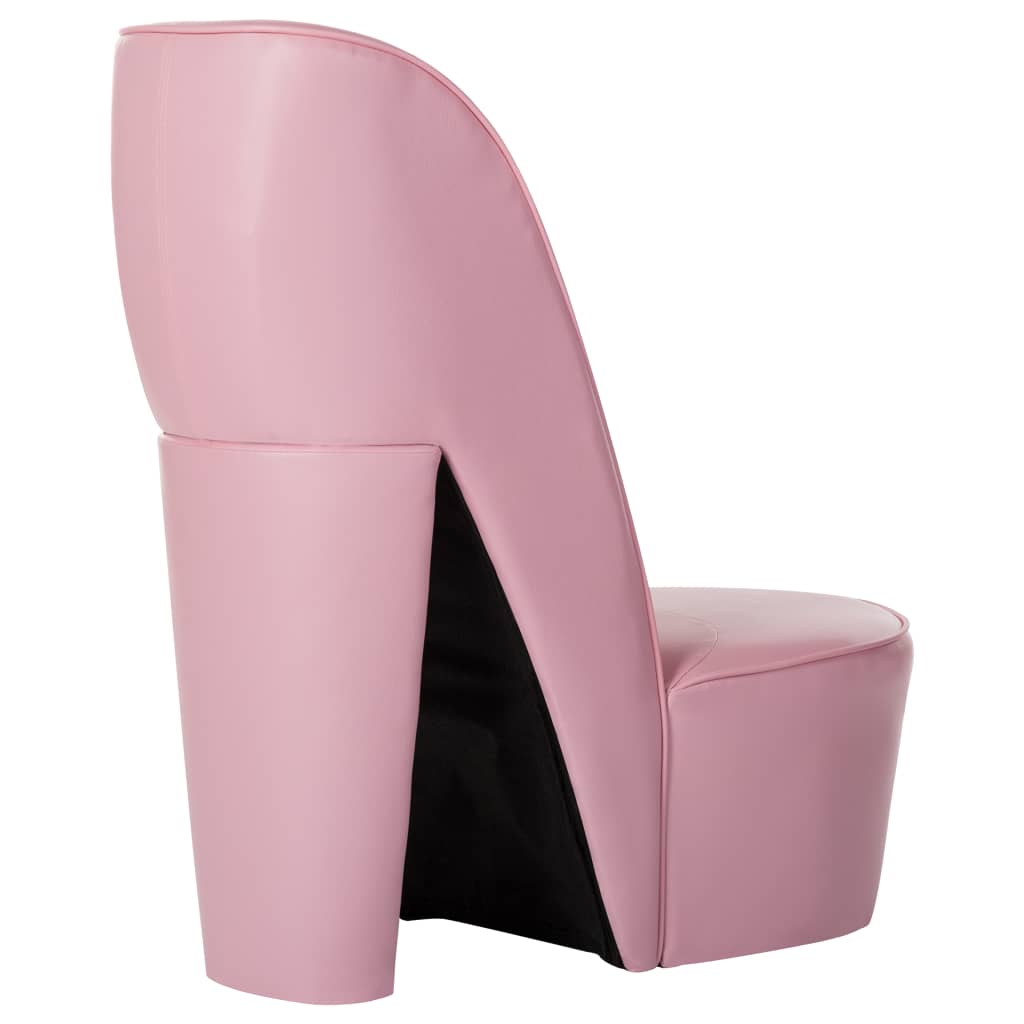 vidaXL Aukštakulnio formos kėdė, rožinės spalvos, dirbtinė oda