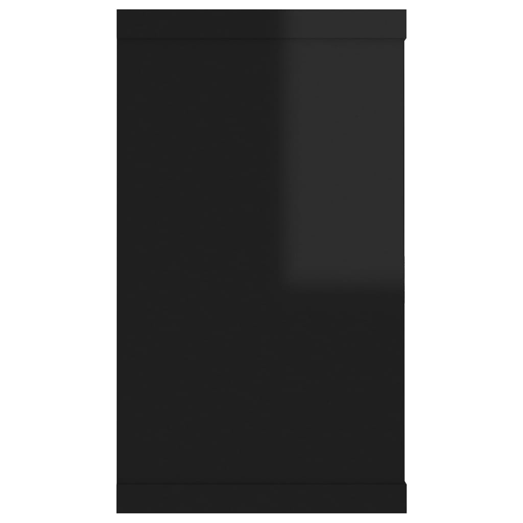 vidaXL Sieninės lentynos, 4vnt., juodos, 80x15x26,5cm, MDP