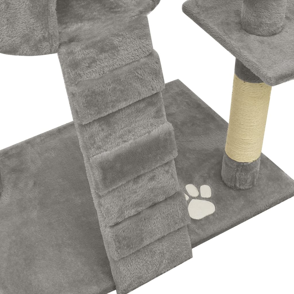 vidaXL Draskyklė katėms iki lubų, pilkos spalvos, 220-240cm