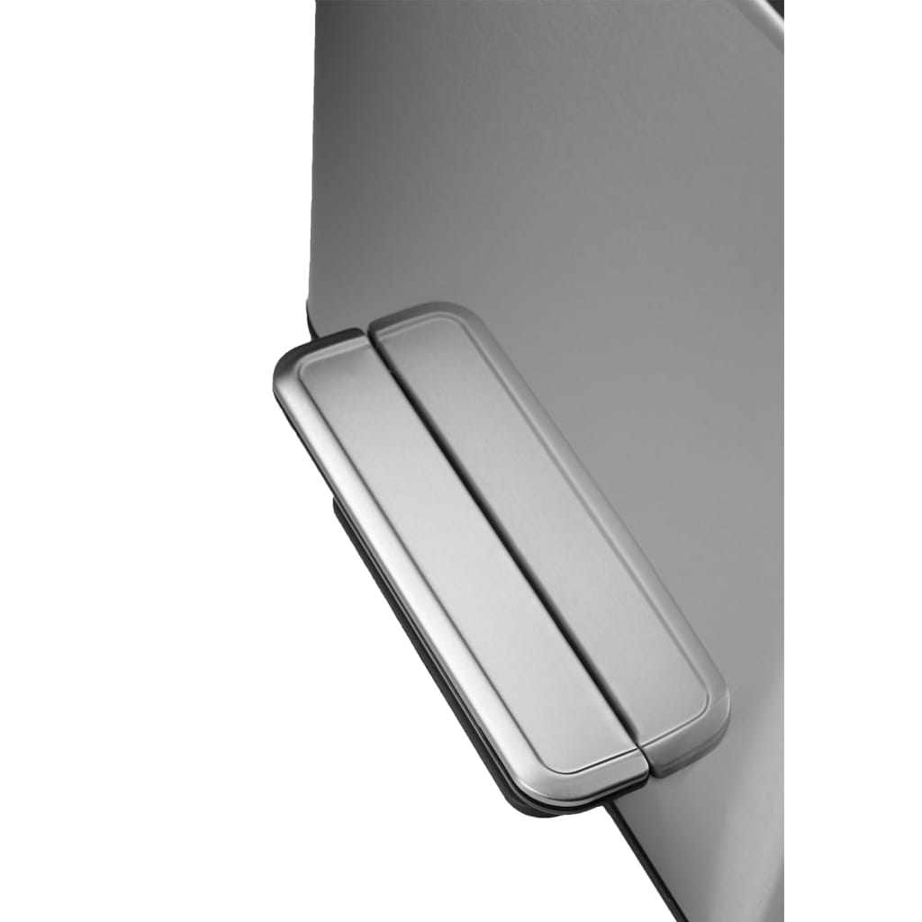 EKO Šiukšliadėžė su pedalu EcoCasa, matinės sidabrinės spalvos, 2x15l