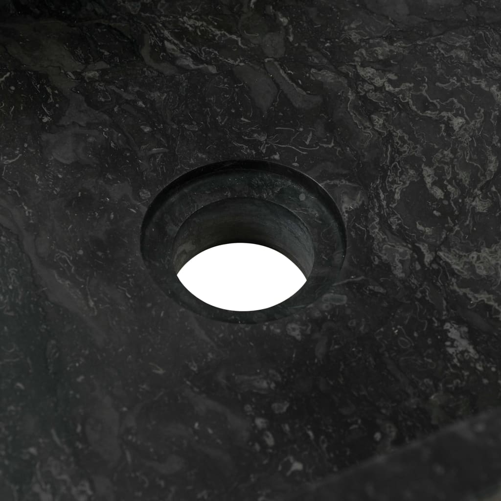 vidaXL Kriauklė, blizgi juoda, 45x30x12cm, marmuras