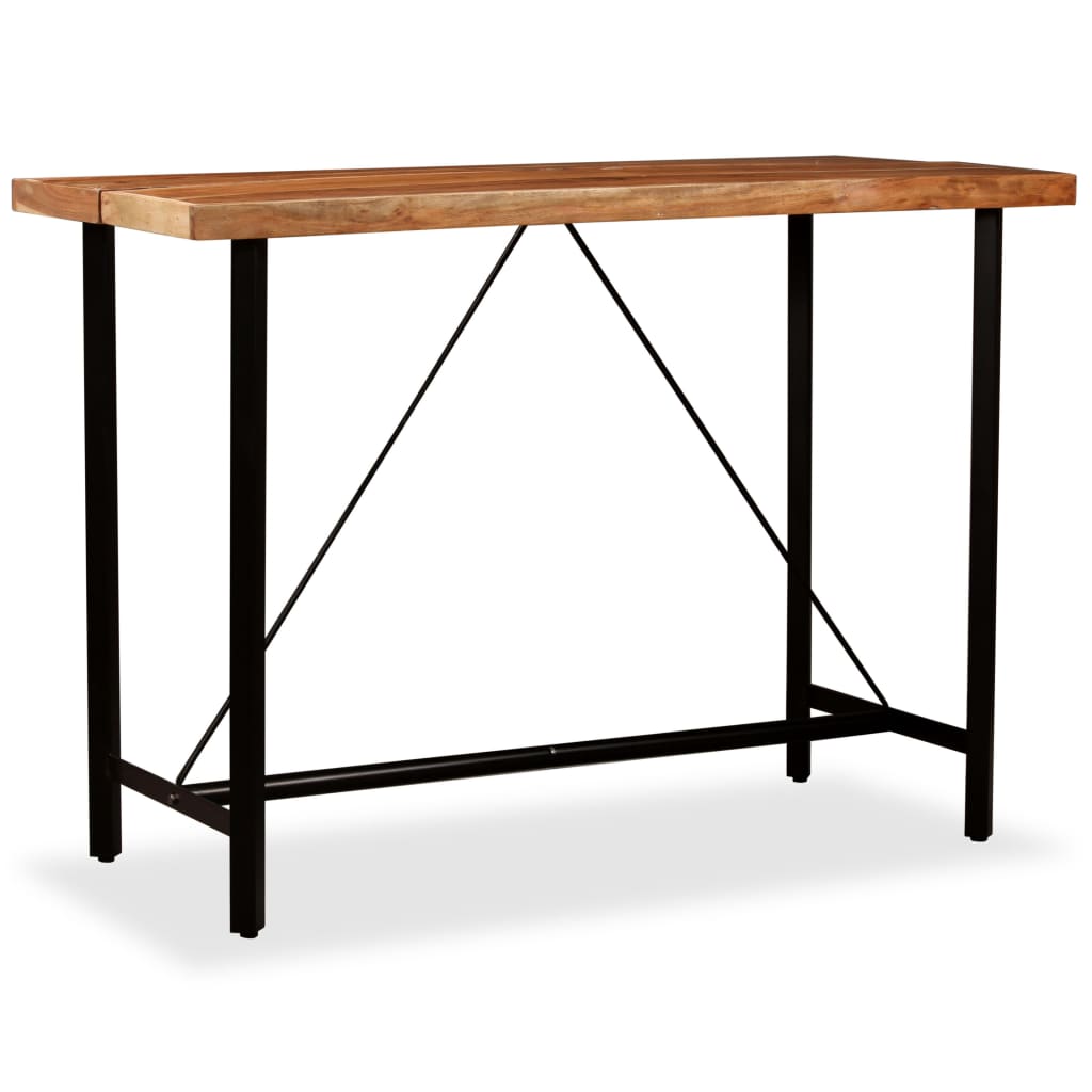 vidaXL Baro stalas, akacijos mediena, 150x70x107 cm