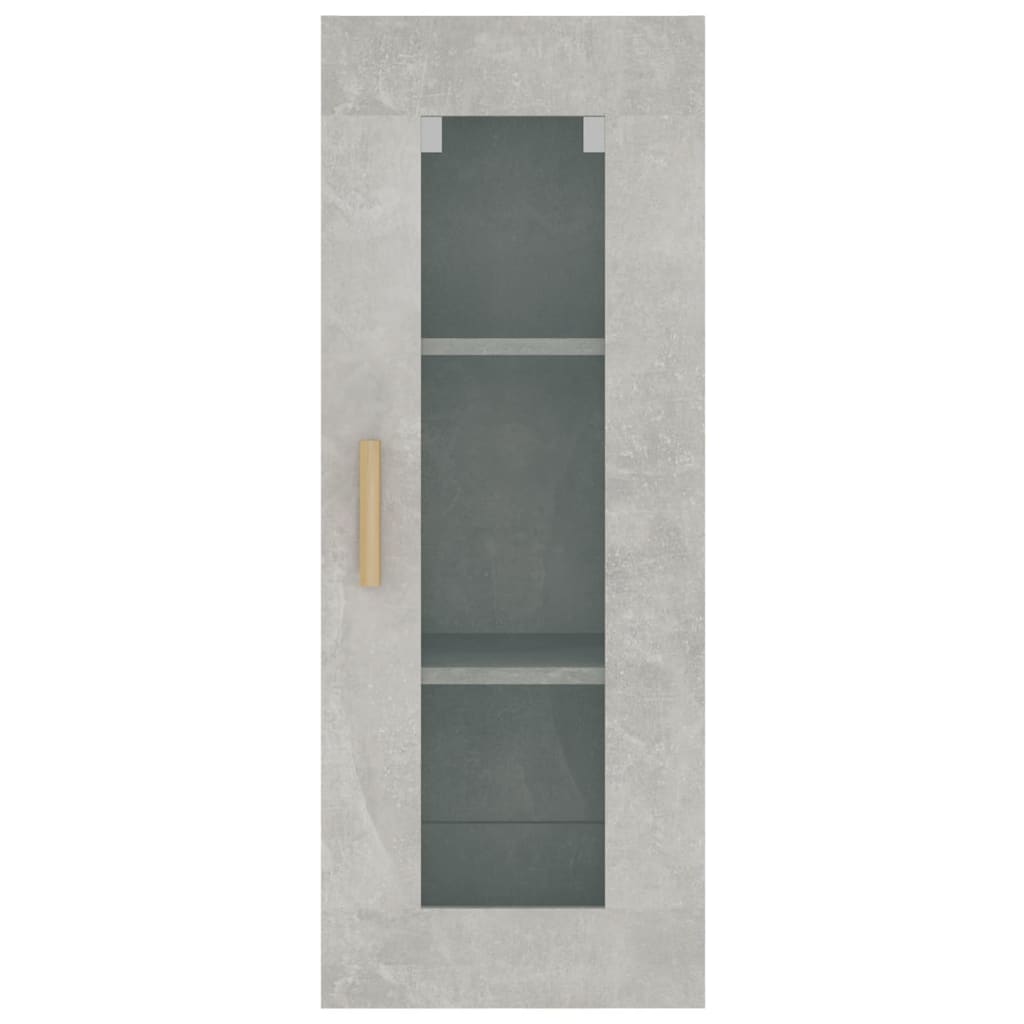 vidaXL Pakabinama sieninė spintelė, betono pilka, 34,5x34x90cm