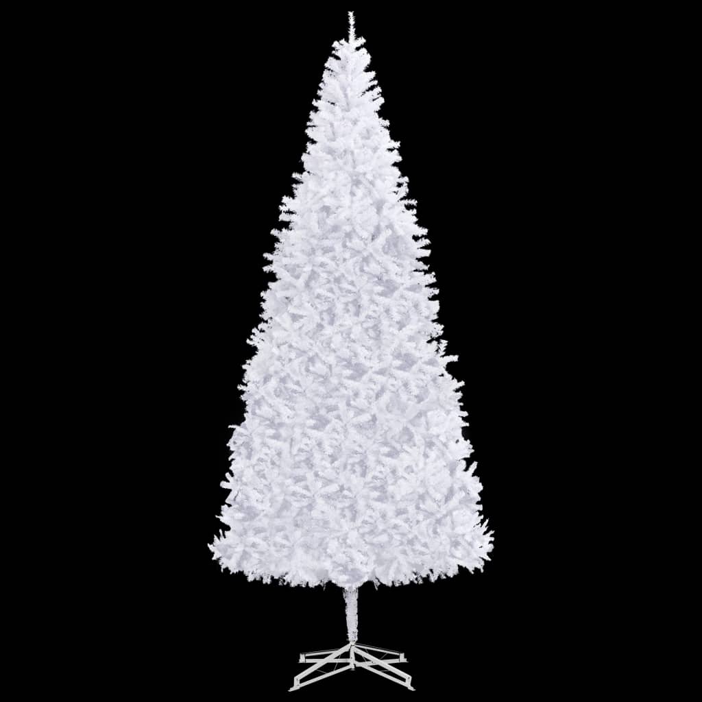 vidaXL Dirbtinė apšviesta Kalėdų eglutė su žaisliukais, balta, 500cm