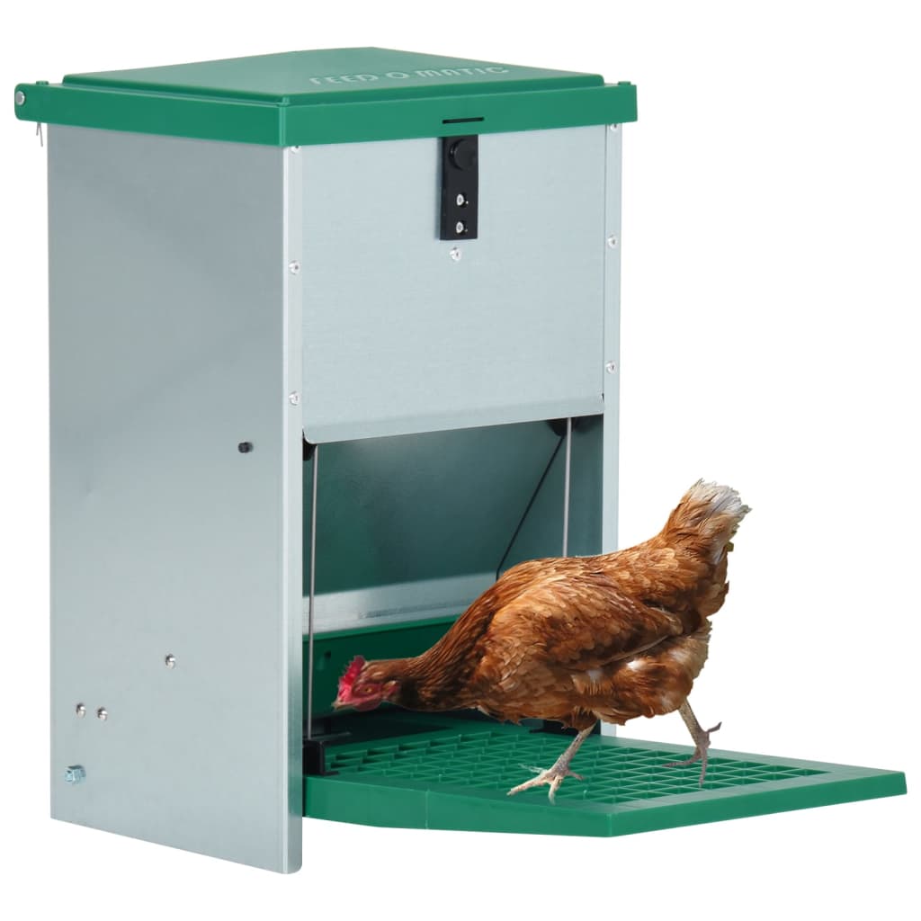 vidaXL Feedomatic Automatinė naminių paukščių šerykla su pamina, 8kg
