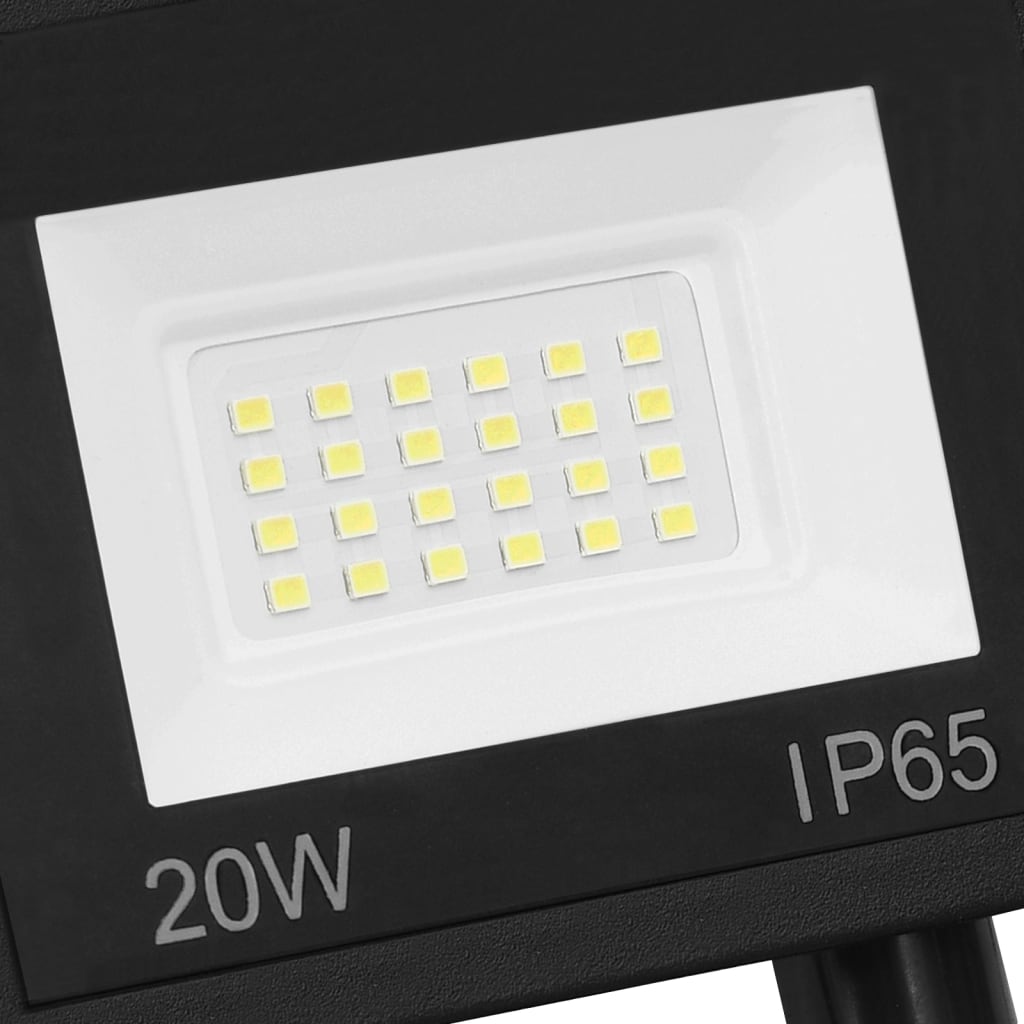 vidaXL LED prožektorius su jutikliu, šiltos baltos spalvos, 20W