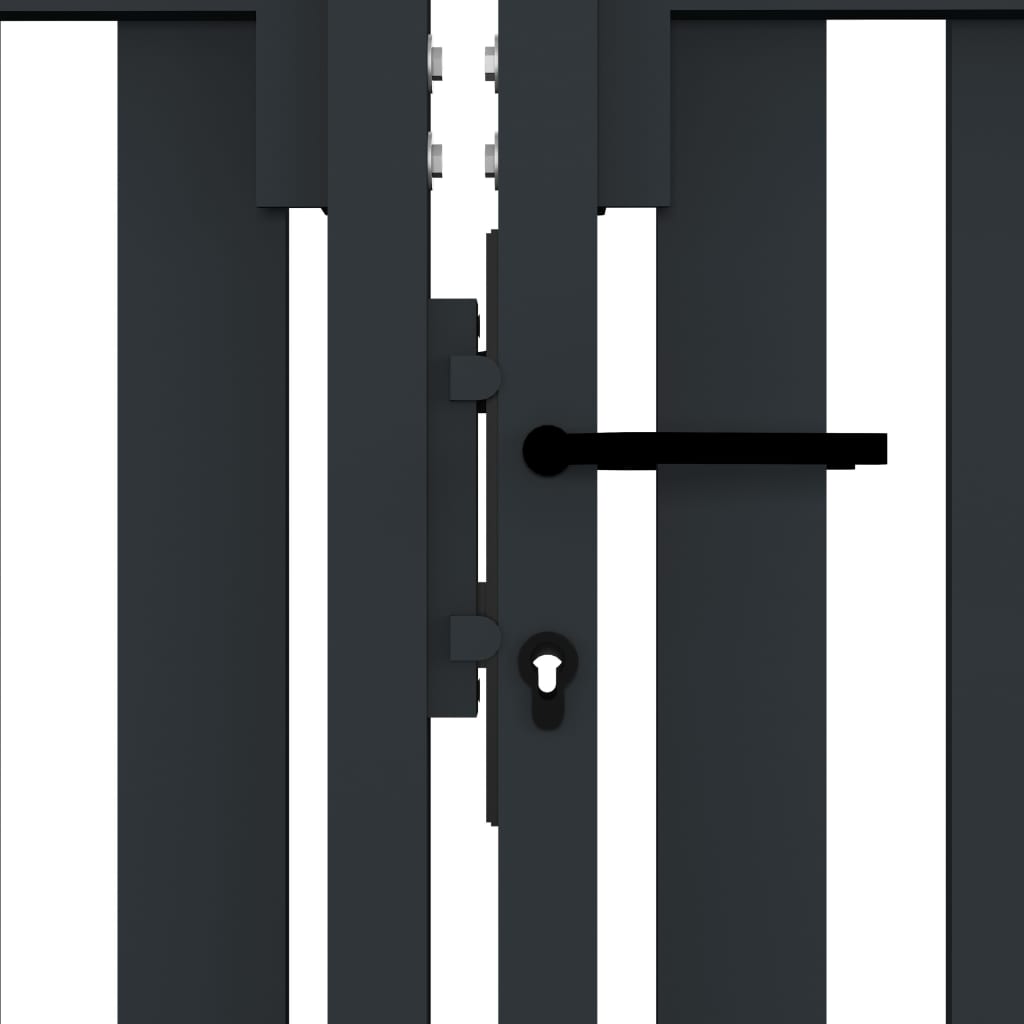 vidaXL Dvigubi vartai, antracito spalvos, 306x150cm, plienas