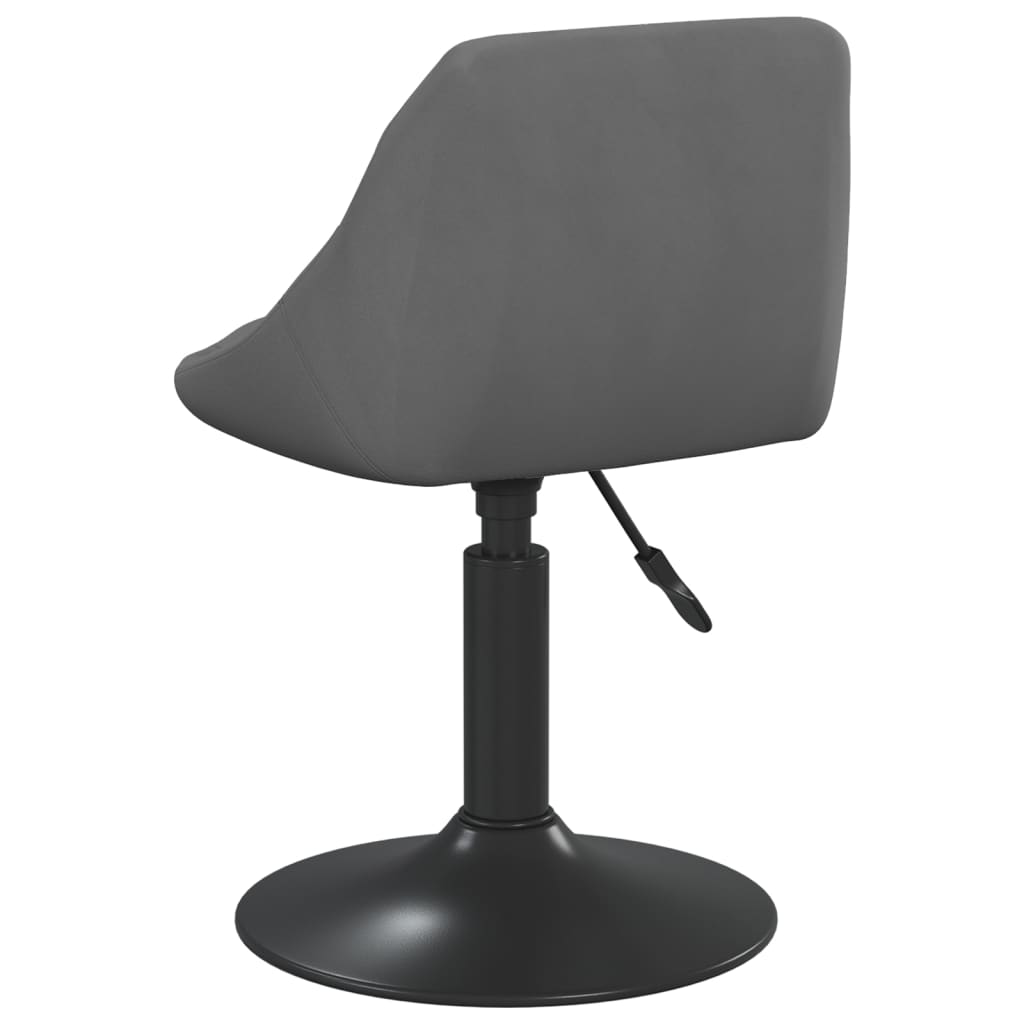 vidaXL Valgomojo kėdė, tamsiai pilkos spalvos, aksomas (335317)
