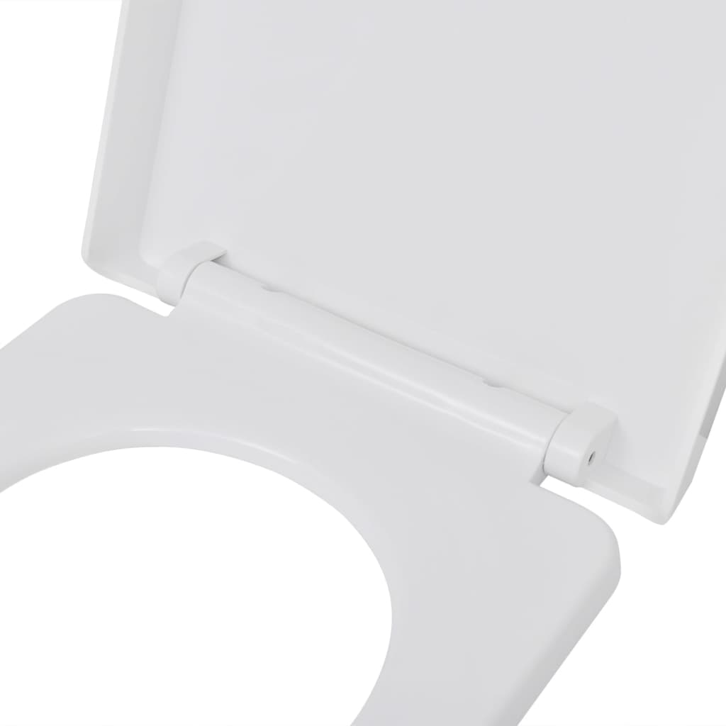 vidaXL Klozeto sėdynė su Soft Close mechanizmu, kvadrato formos, balta