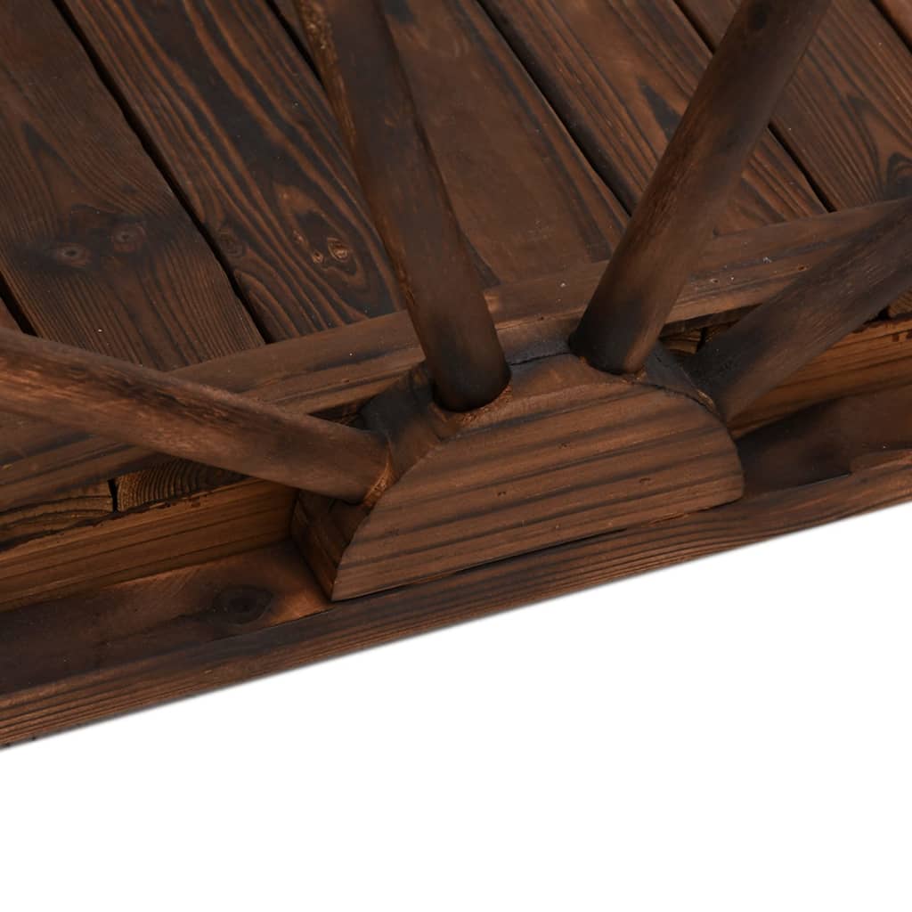 vidaXL Sodo tiltelis su puse rato, 99x50x38cm, eglės medienos masyvas