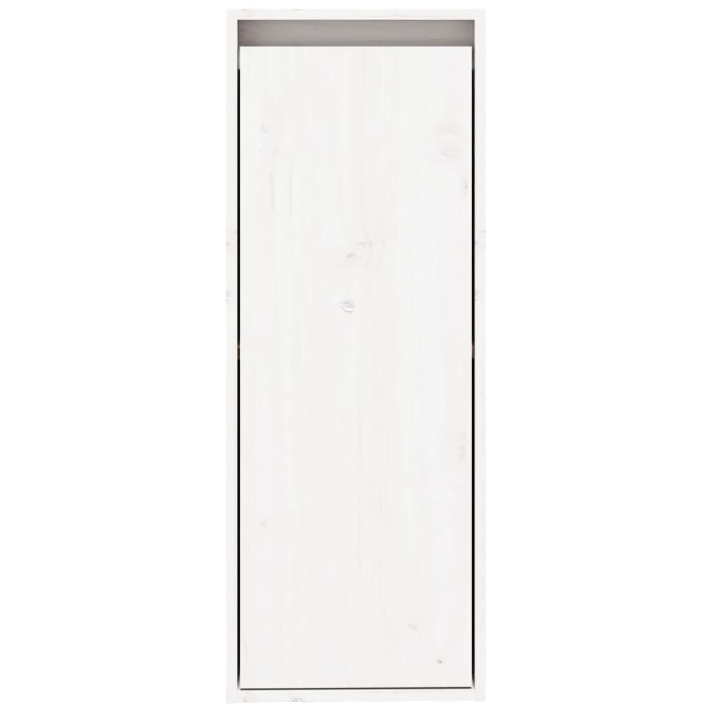 vidaXL Sieninės spintelės, 2vnt., baltos, 30x30x80cm, pušies masyvas