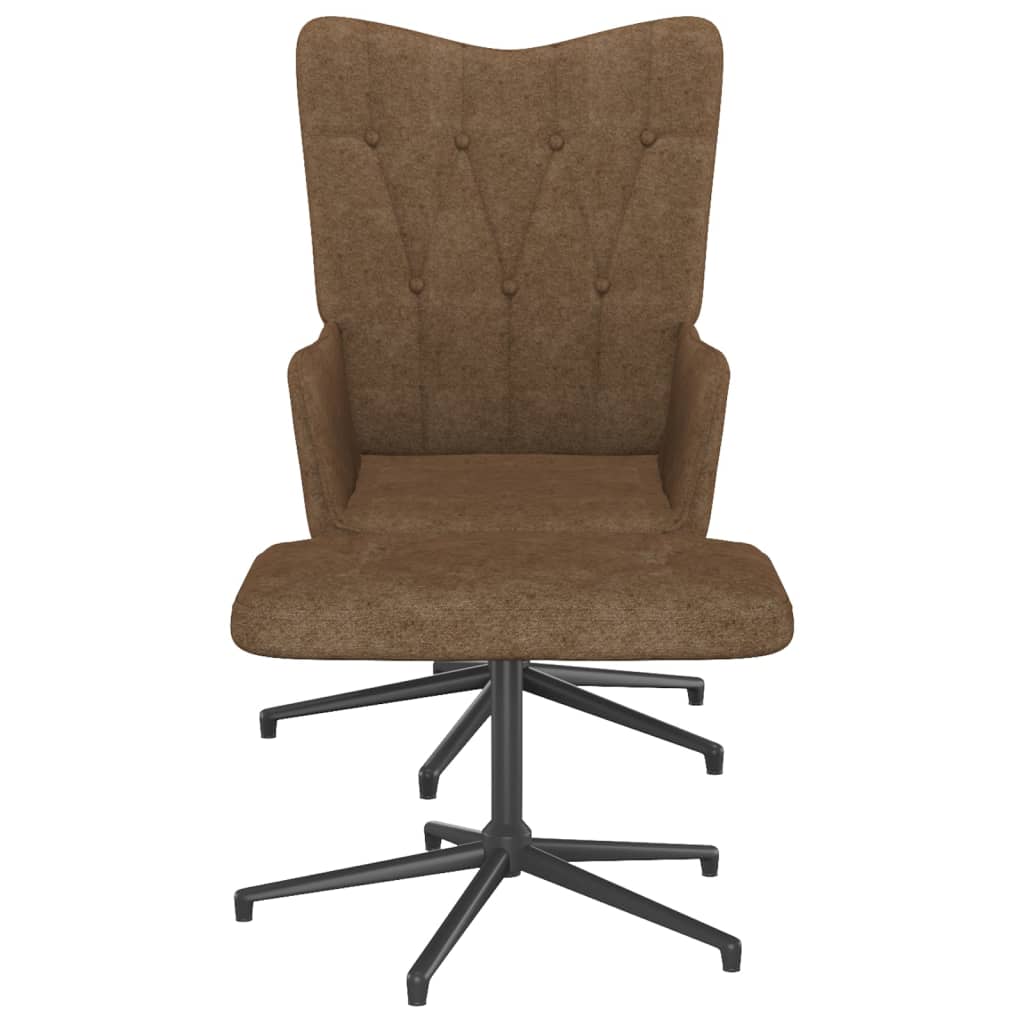 vidaXL Poilsio kėdė su pakoja, taupe spalvos, audinys