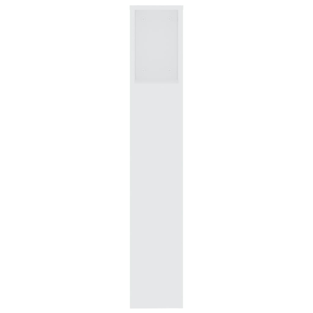 vidaXL Galvūgalis-spintelė, baltos spalvos, 200x18,5x104,5cm