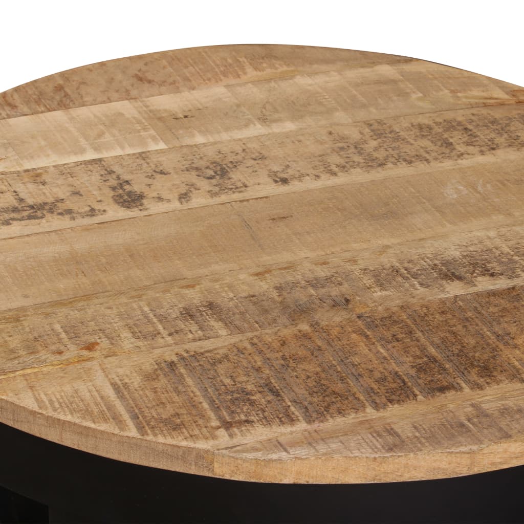 vidaXL Kavos staliukas, 60x40cm, neapdorotas mango medienos masyvas