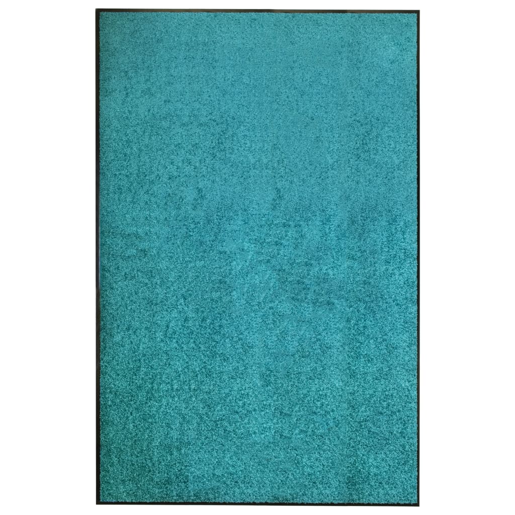 vidaXL Durų kilimėlis, žydros spalvos, 120x180cm, plaunamas
