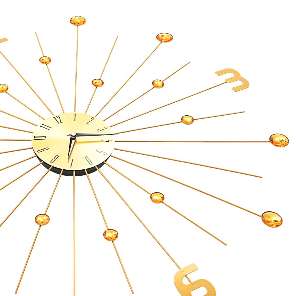 vidaXL Sieninis laikrodis, auksinės spalvos, 70 cm, metalas