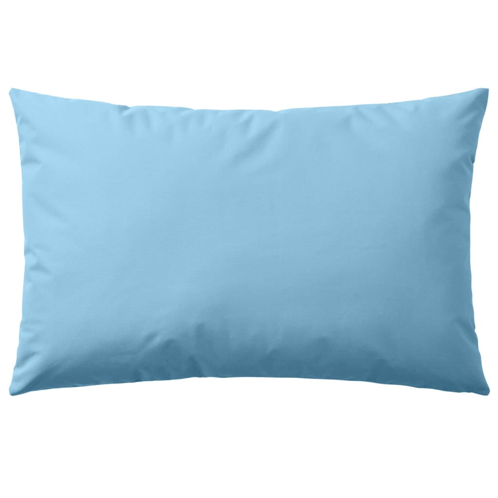 vidaXL Lauko pagalvės, 4 vnt., šviesiai mėlynos sp., 60x40cm