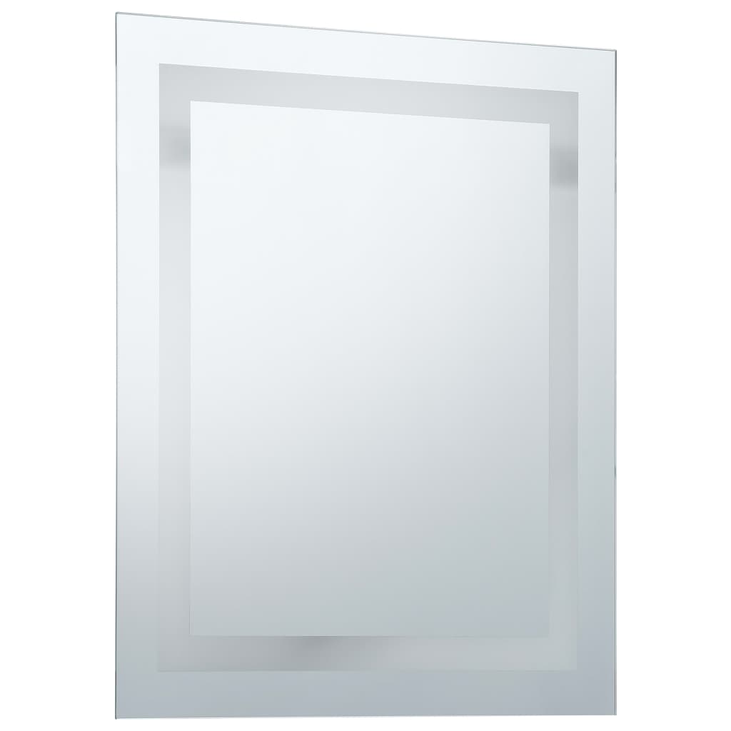 vidaXL Vonios kambario veidrodis su LED ir liečiamu jutikliu, 50x60cm