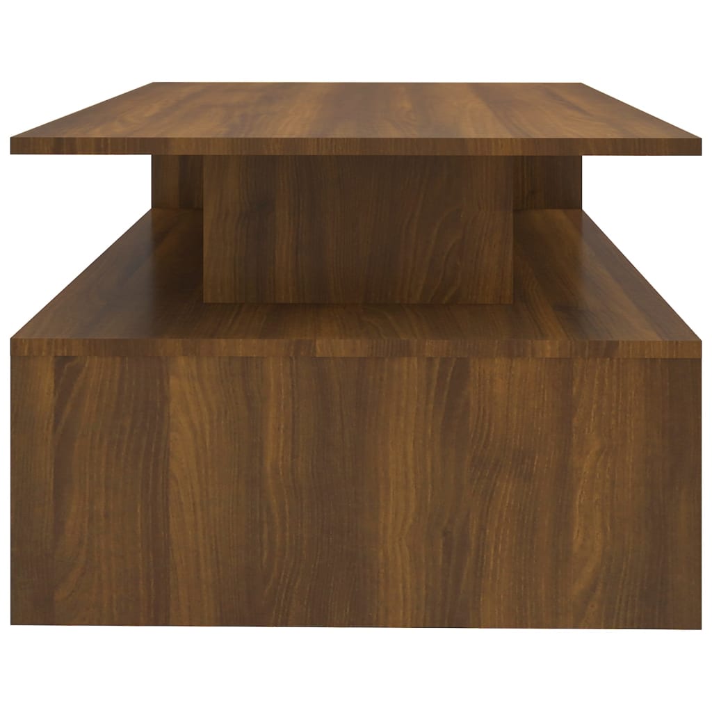 vidaXL Kavos staliukas, rudas ąžuolo, 90x60x42,5cm, apdirbta mediena