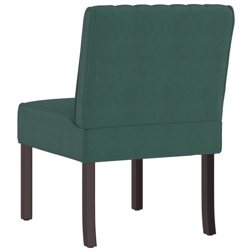 vidaXL Poilsio kėdė, tamsiai žalios spalvos, aksomas