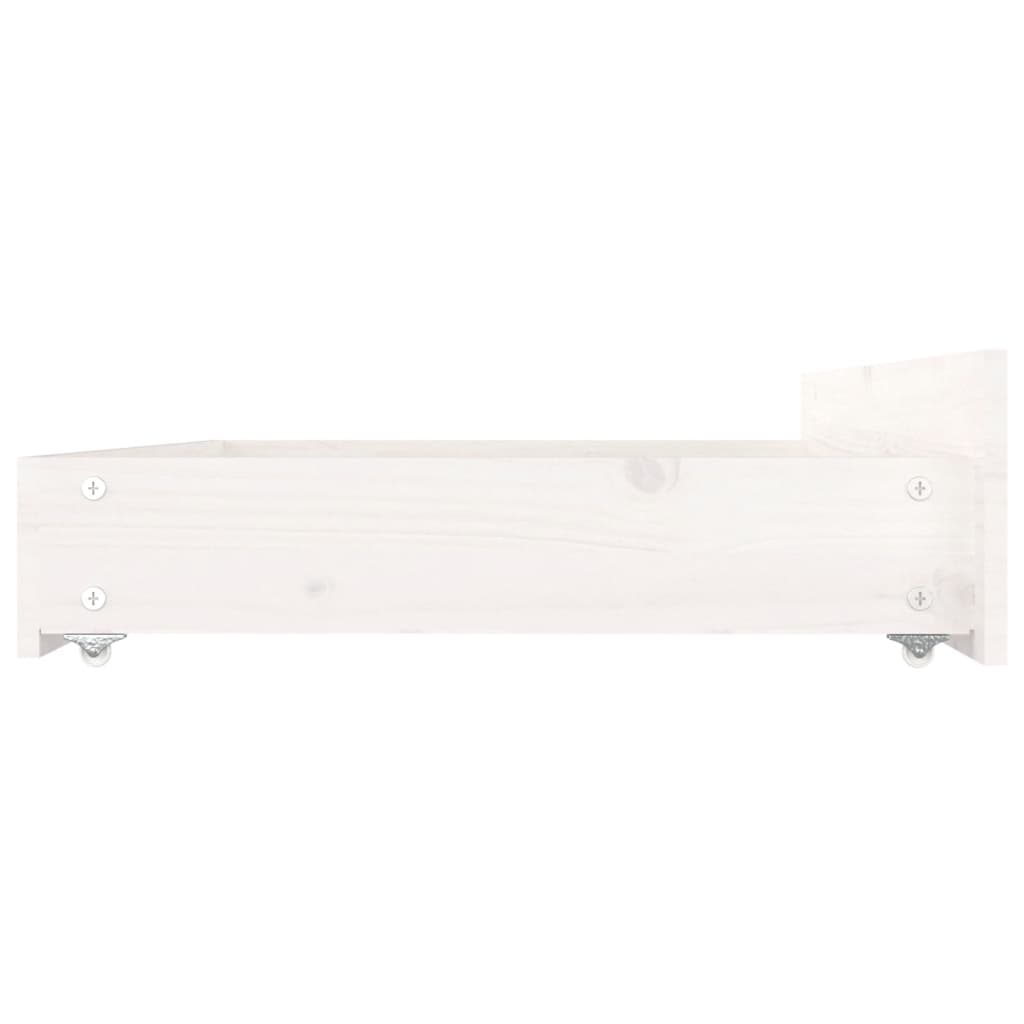 vidaXL Lovos rėmas su stalčiais, baltos spalvos, 120x190cm, dvivietis