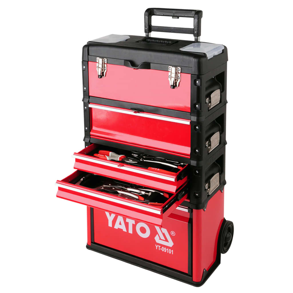YATO Vežimėlis įrankiams su 3 stalčiais, 52x32x72cm