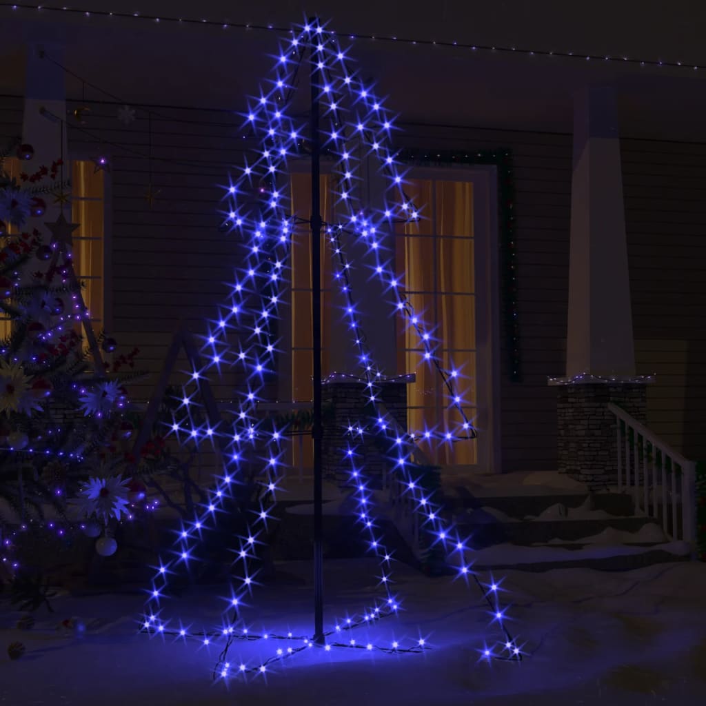 vidaXL Kalėdų eglutė, 98x150cm, kūgio formos, 200 LED lempučių