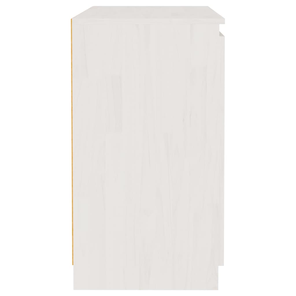 vidaXL Šoninė spintelė, balta, 60x36x65cm, pušies medienos masyvas