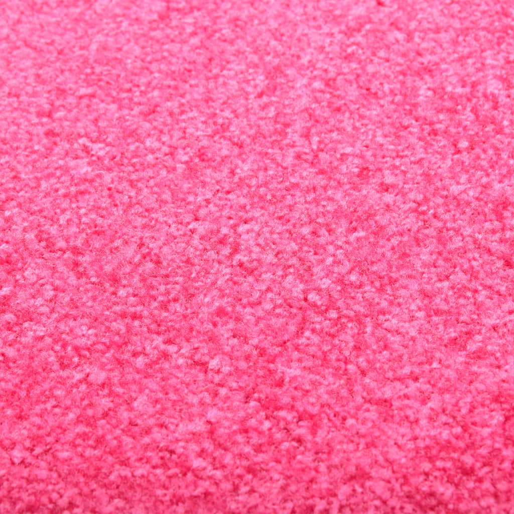 vidaXL Durų kilimėlis, rožinės spalvos, 60x180cm, plaunamas