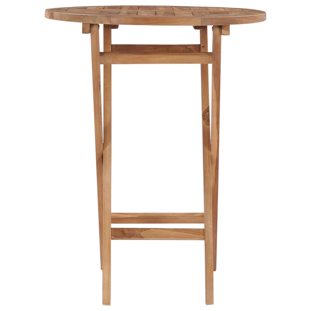 vidaXL Sulankstomas sodo stalas, 60cm, tikmedžio medienos masyvas