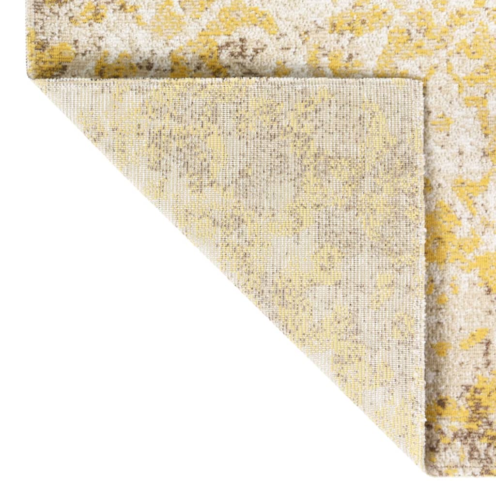 vidaXL Lauko kilimas, geltonos spalvos, 80x250cm, plokščio pynimo