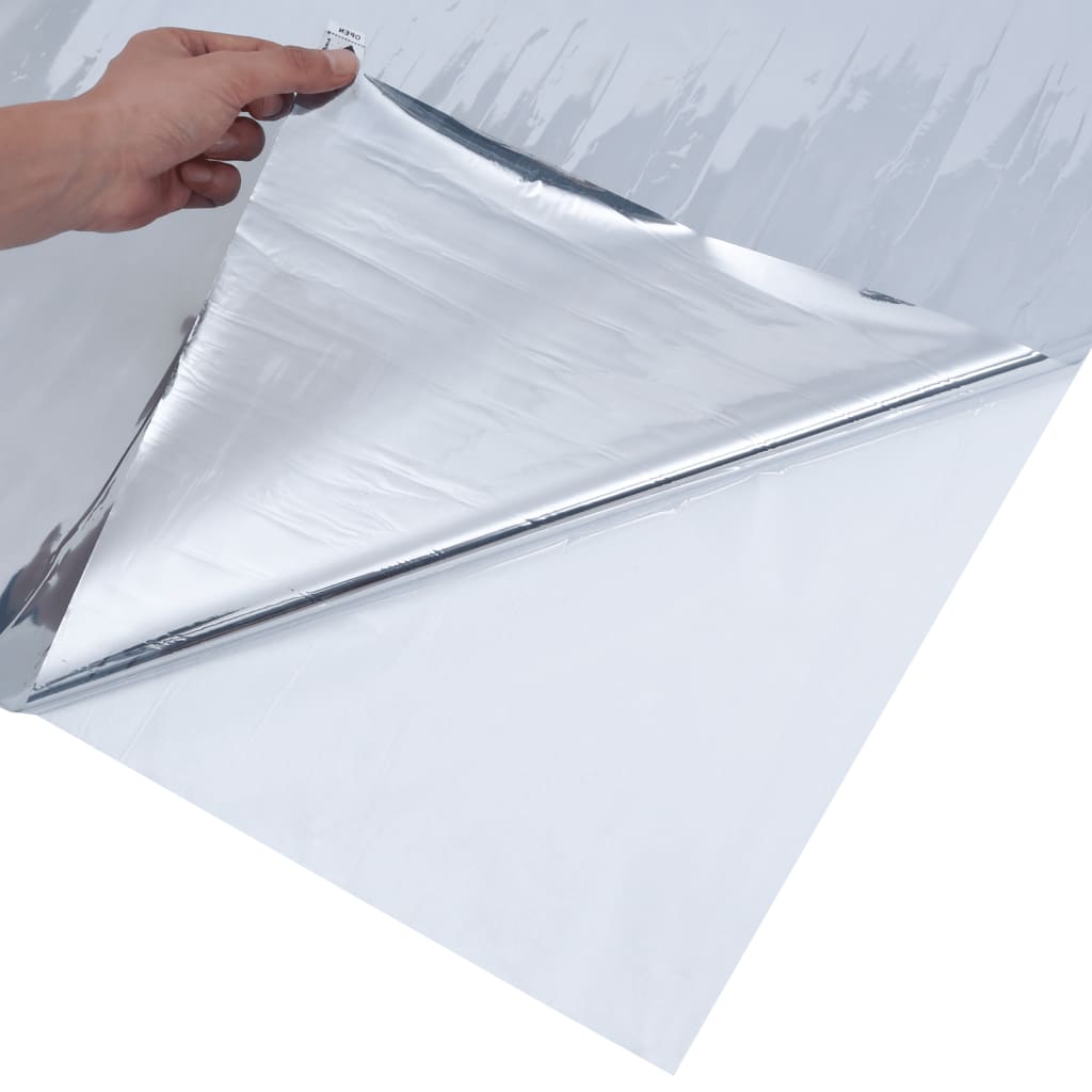 vidaXL Plėvelė nuo saulės karščio, sidabrinės spalvos, 45x500cm, PVC